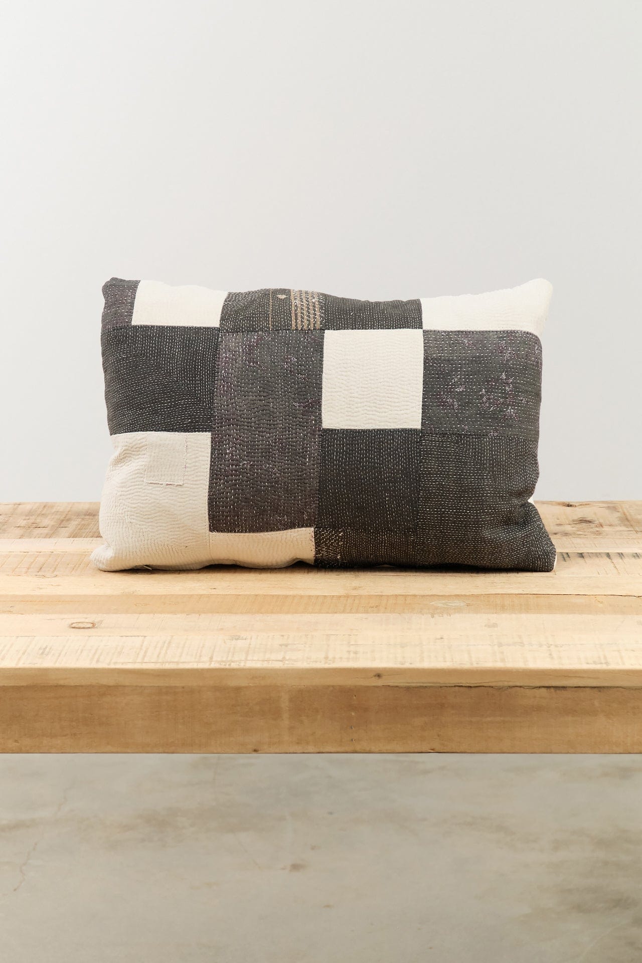 Aloka Home Pillows Fossil Mosaic Pillow #5 Repurposed Textile / 14" L X 20" W