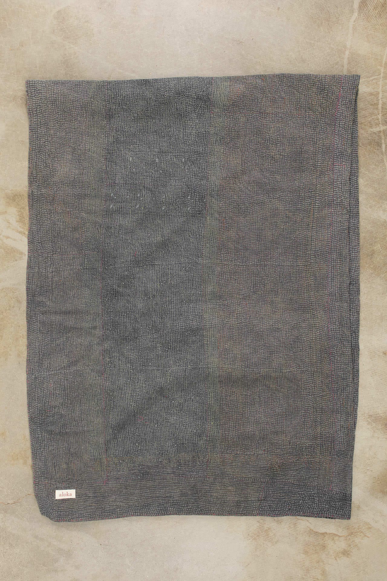 Aloka Home Bedding Kojo Vintage Coverlet Repurposed Textile / 89" L X 62" W