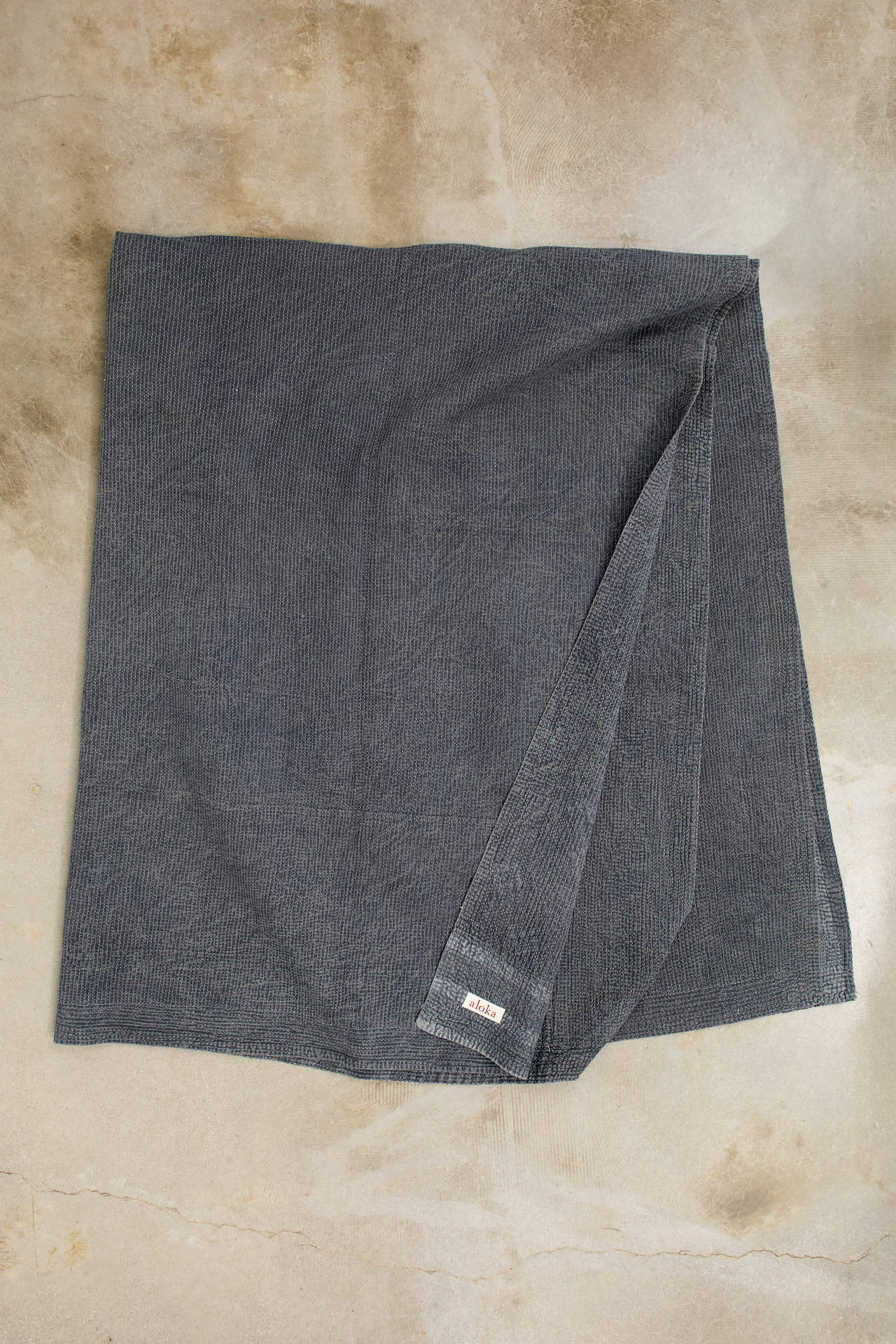 Aloka Home Bedding Mason Vintage Coverlet Repurposed Textile / 66" L X 87" W