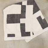 Aloka Home Bedding Mosaic Quilt #3 Repurposed Textile / 61" L X 81" W