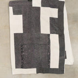Aloka Home Bedding Mosaic Quilt #3 Repurposed Textile / 61" L X 81" W
