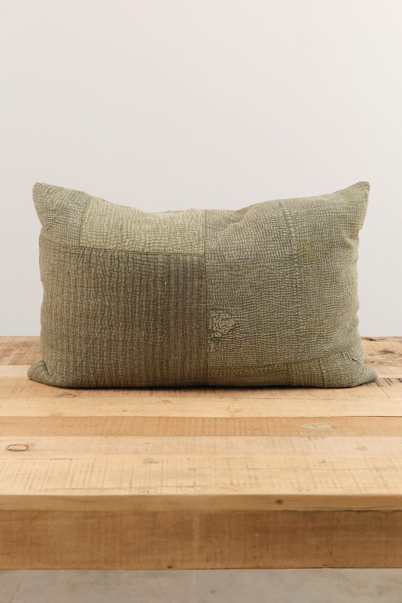 Aloka Home Pillows Moss Mosaic Pillow Repurposed Textile / 14" L X 20" W