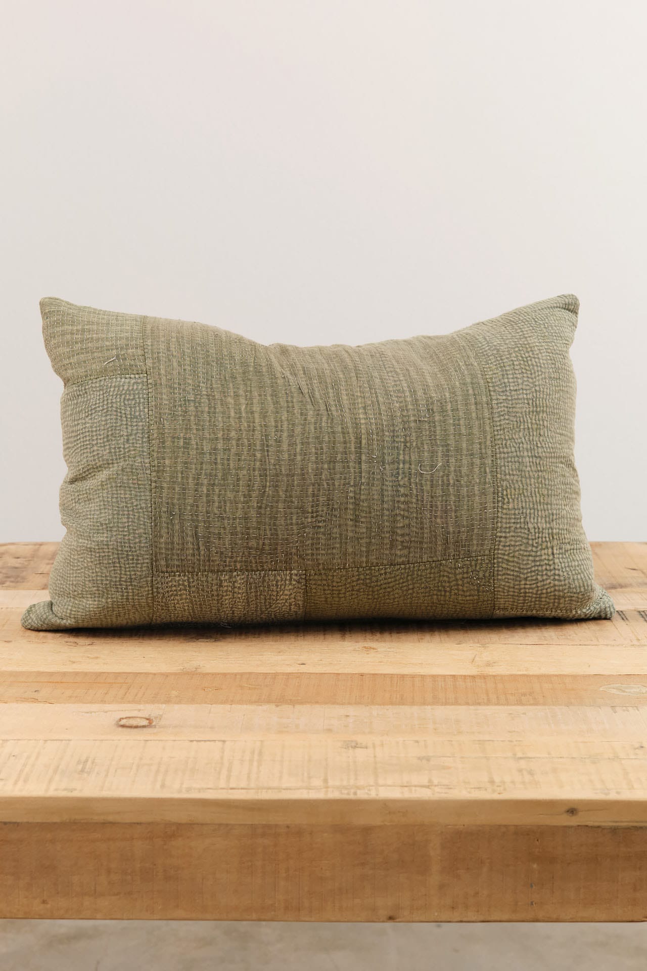 Aloka Home Pillows Moss Mosaic Pillow Repurposed Textile / 14" L X 20" W