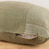 Aloka Home Pillows Moss Mosaic Pillow Repurposed Textile / 14" L X 20" W