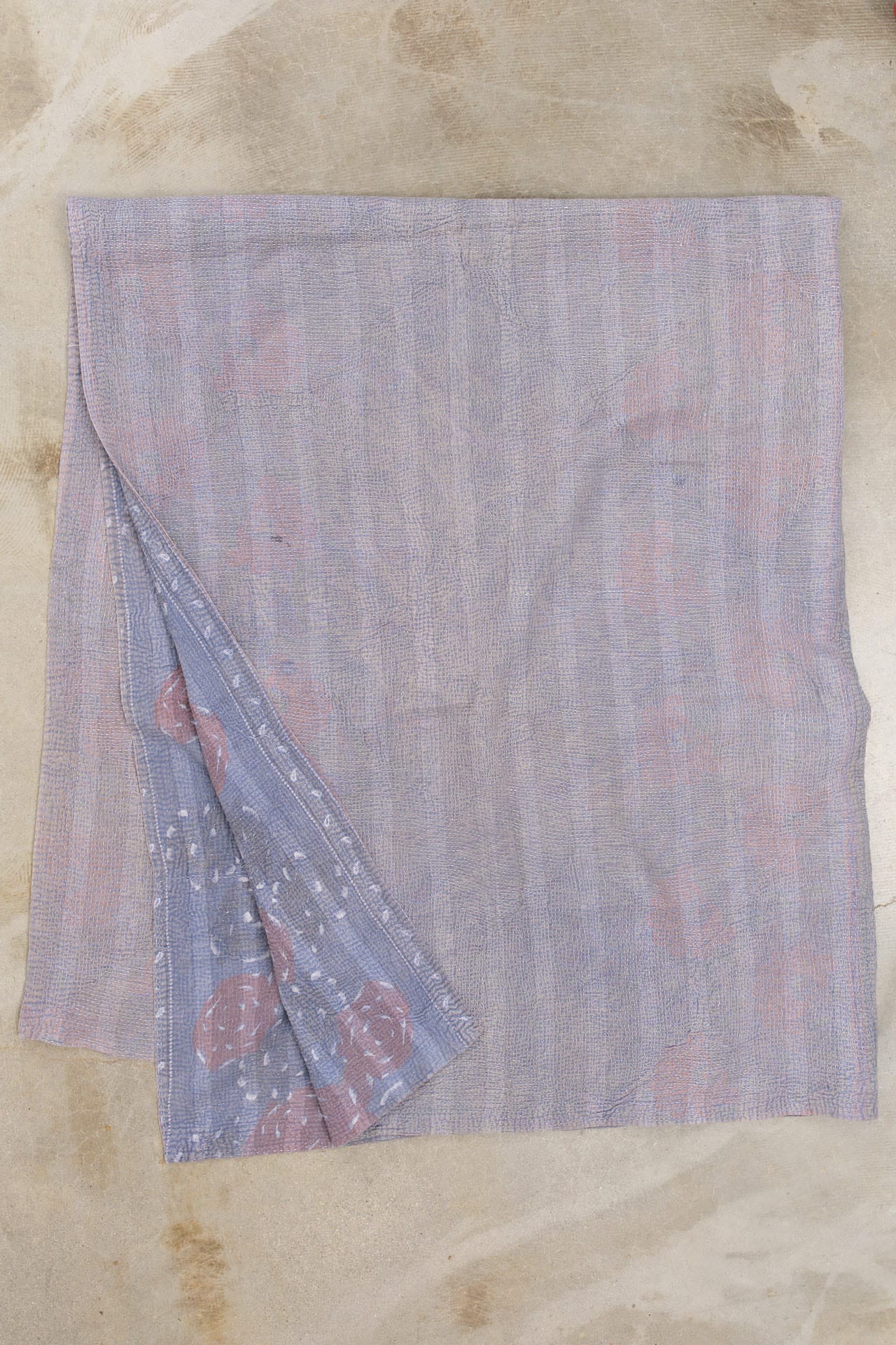 Aloka Home Bedding Peggy Vintage Coverlet Repurposed Textile / 88" L X 74" W