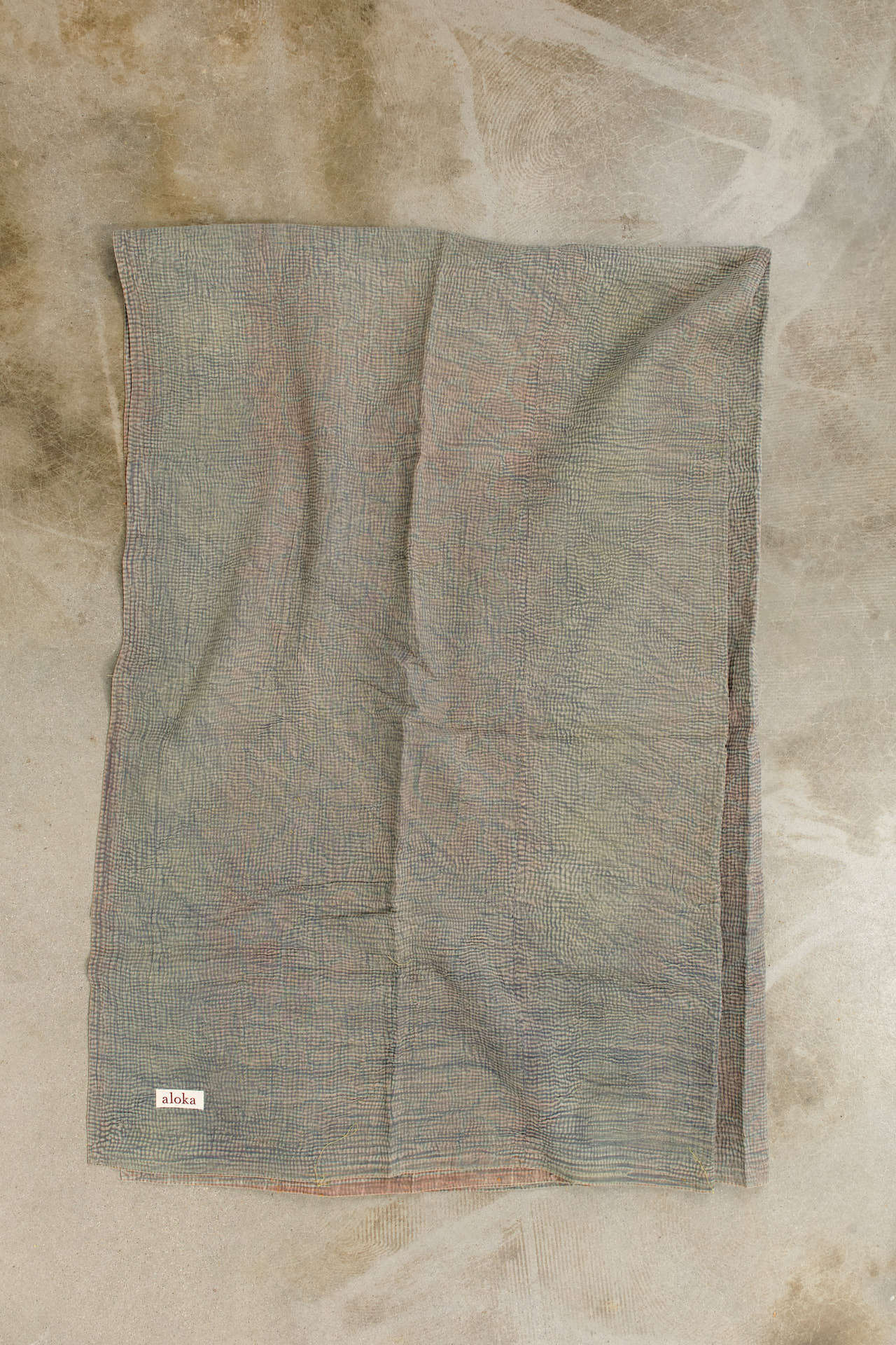 Aloka Home Bedding Rishi Vintage Coverlet Repurposed Textile / 60" L X 88" W