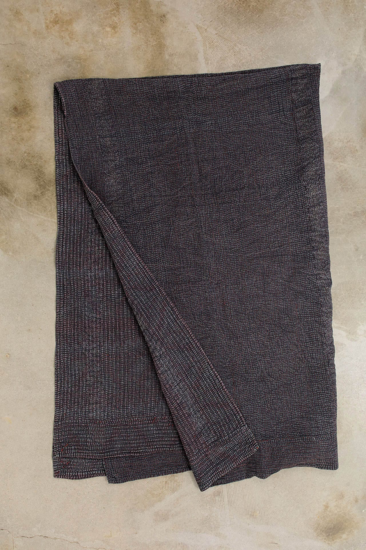 Aloka Home Bedding Sai Vintage Coverlet Repurposed Textile / 62" L X 90" W