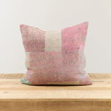 Aloka Home Pillows Seaglass Mosaic Pillow #2 Repurposed Textile / 20" L X 20" W