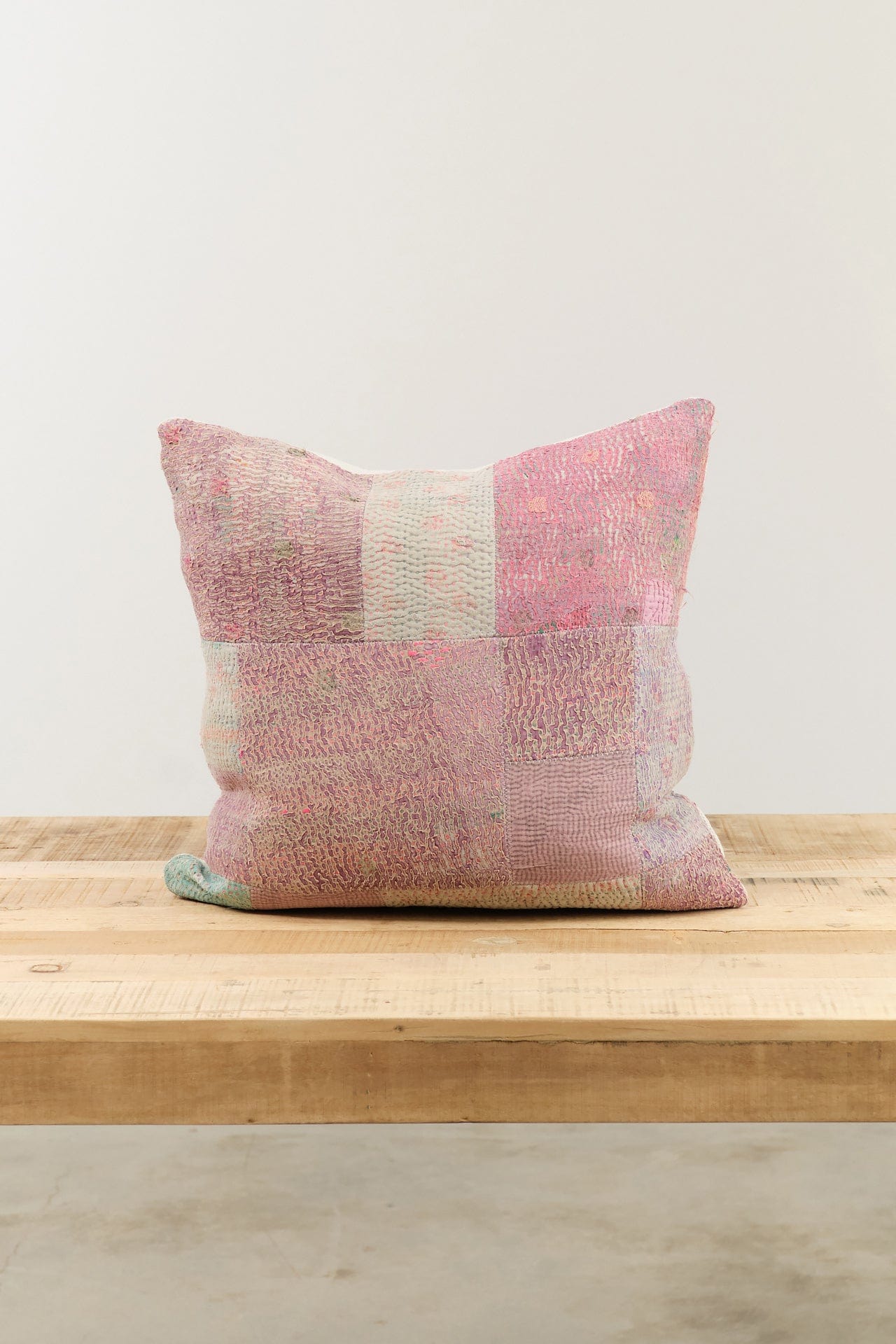 Aloka Home Pillows Seaglass Mosaic Pillow #2 Repurposed Textile / 20" L X 20" W