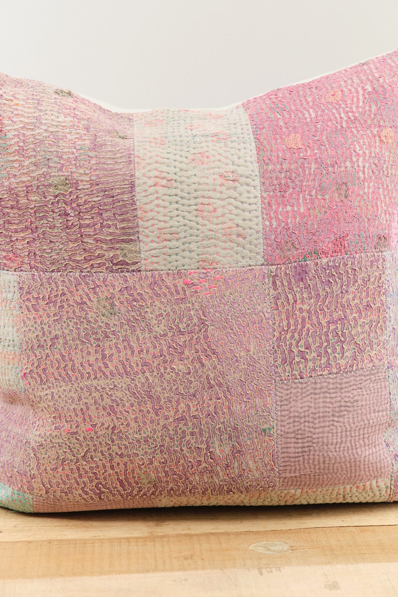 Aloka Home Pillows Seaglass Mosaic Pillow #2 Repurposed Textile / 20" L X 20" W