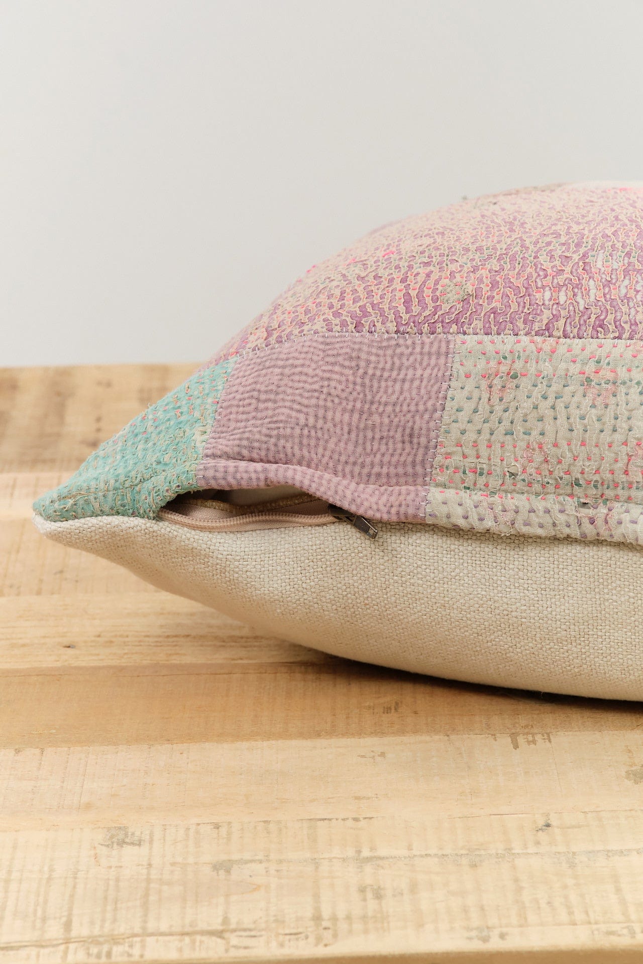 Aloka Home Pillows Seaglass Mosaic Pillow #2 Repurposed Textile / 20" L X 20" W