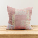 Aloka Home Pillows Seaglass Mosaic Pillow #5 Repurposed Textile / 22" L X 22" W