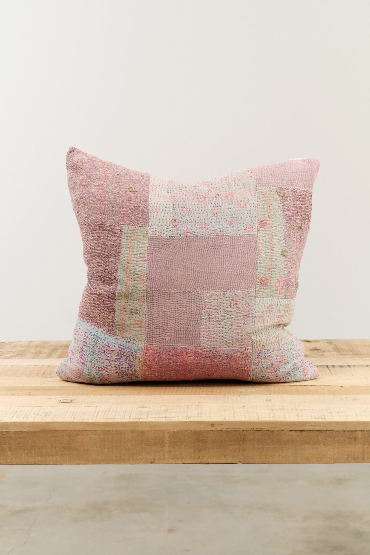 Aloka Home Pillows Seaglass Mosaic Pillow #5 Repurposed Textile / 22" L X 22" W