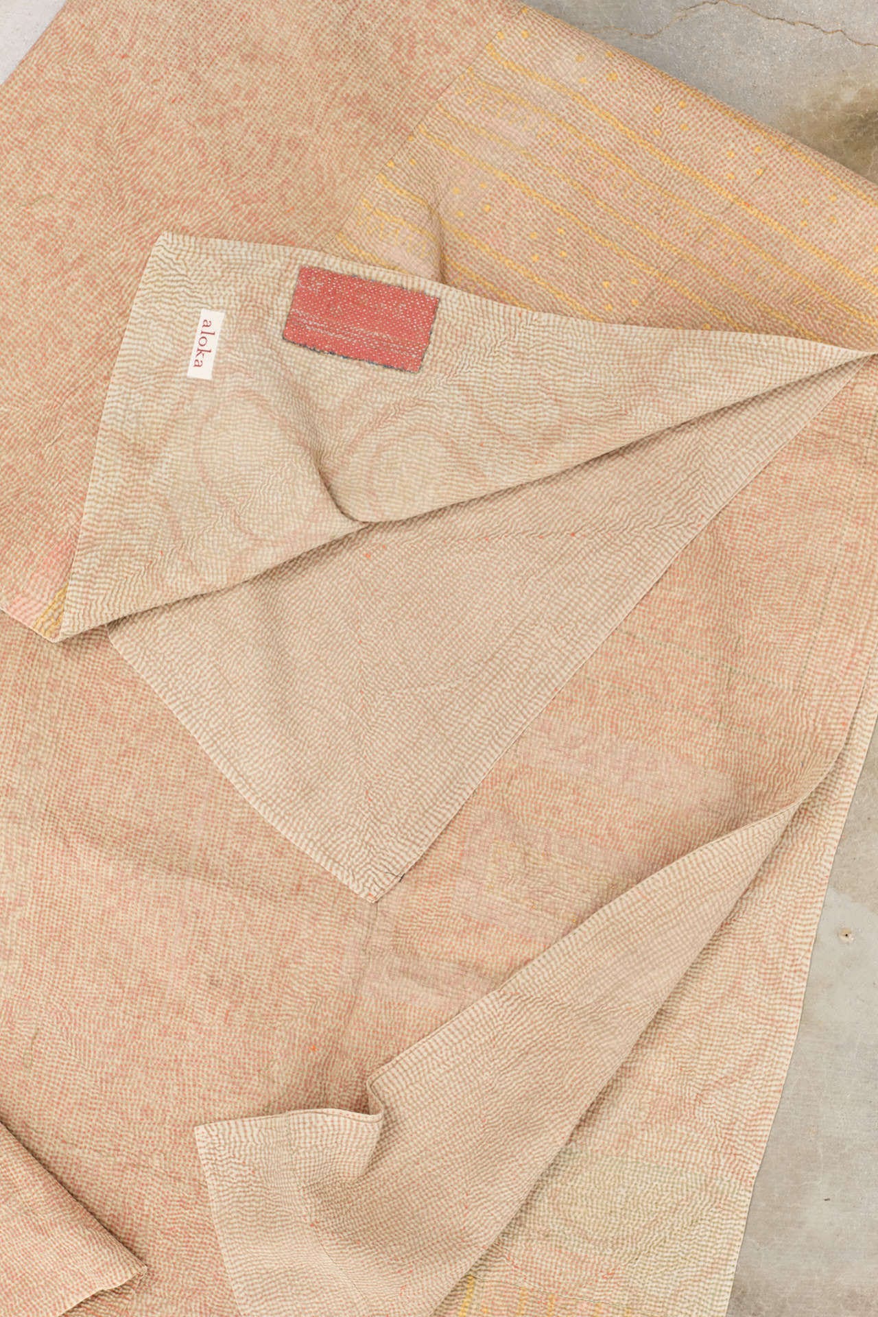 Aloka Home Bedding Tom Vintage Coverlet Repurposed Textile / 71" L X 52" W