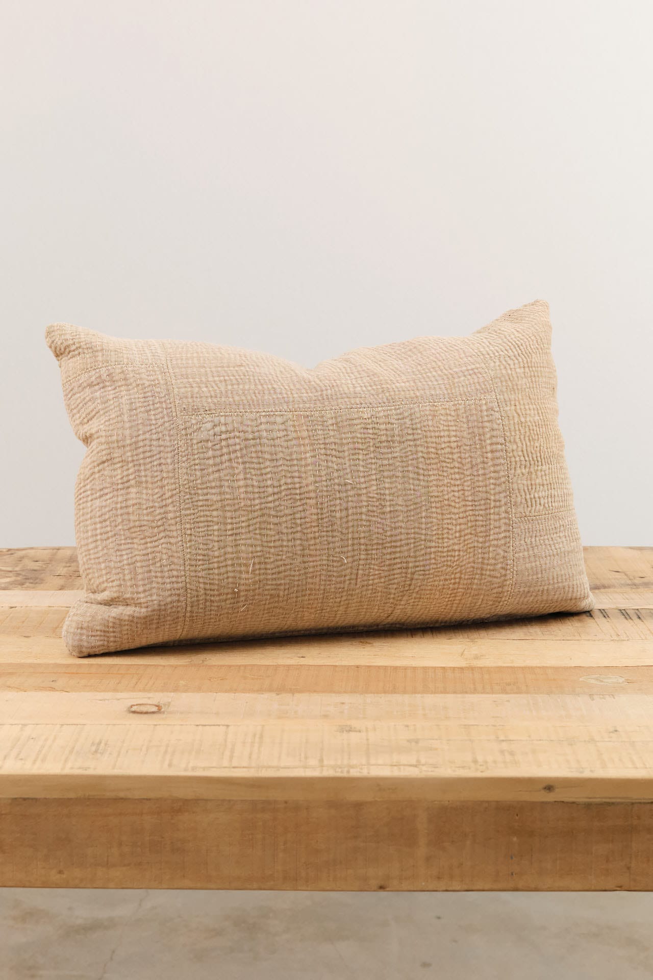 Aloka Home Pillows Wheat Mosaic Pillow #1 Repurposed Textile / 14" L X 20" W