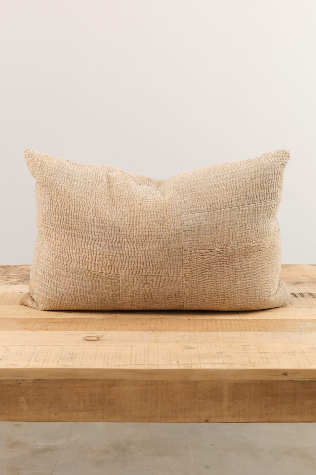 Aloka Home Pillows Wheat Mosaic Pillow #1 Repurposed Textile / 14" L X 20" W