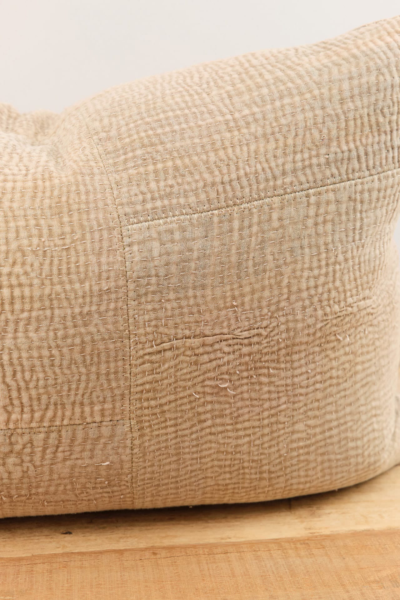 Aloka Home Pillows Wheat Mosaic Pillow #1 Repurposed Textile / 14" L X 20" W