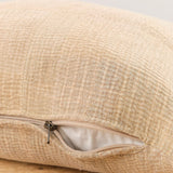 Aloka Home Pillows Wheat Mosaic Pillow #1 Repurposed Textile / 14" L X 20" W