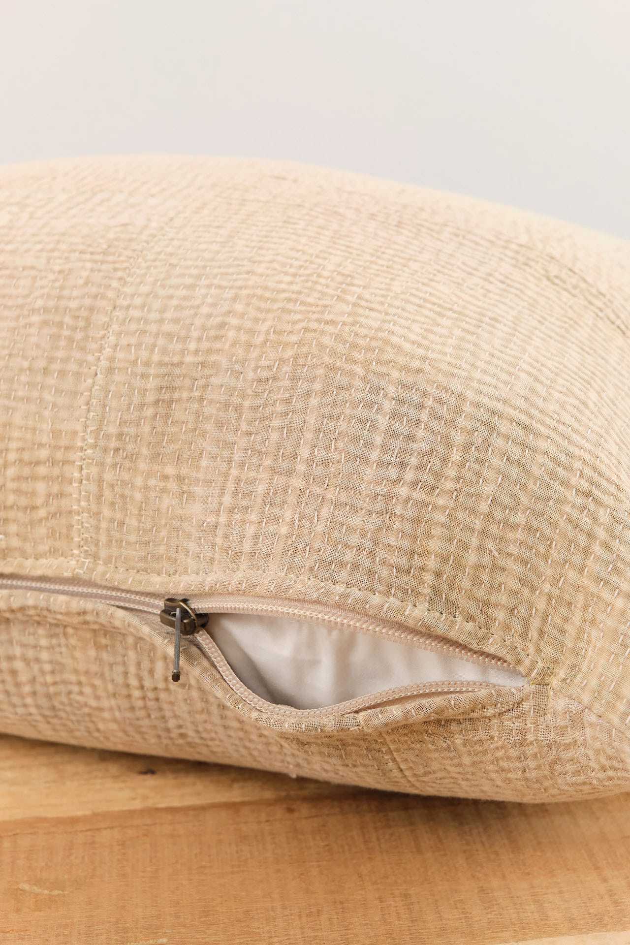 Aloka Home Pillows Wheat Mosaic Pillow #1 Repurposed Textile / 14" L X 20" W
