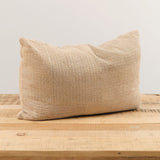 Aloka Home Pillows Wheat Mosaic Pillow #4 Repurposed Textile / 14" L X 20" W