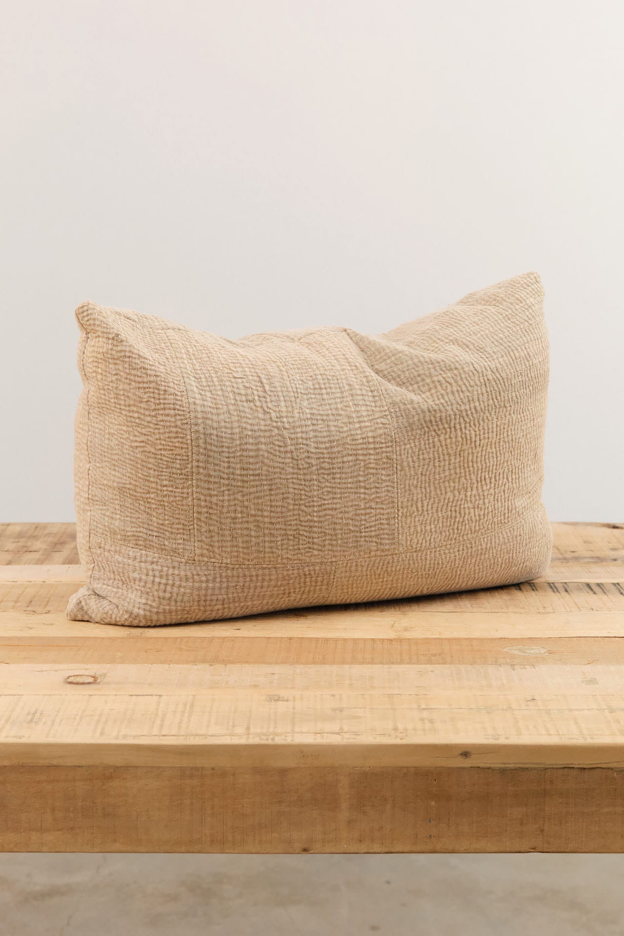 Aloka Home Pillows Wheat Mosaic Pillow #4 Repurposed Textile / 14" L X 20" W