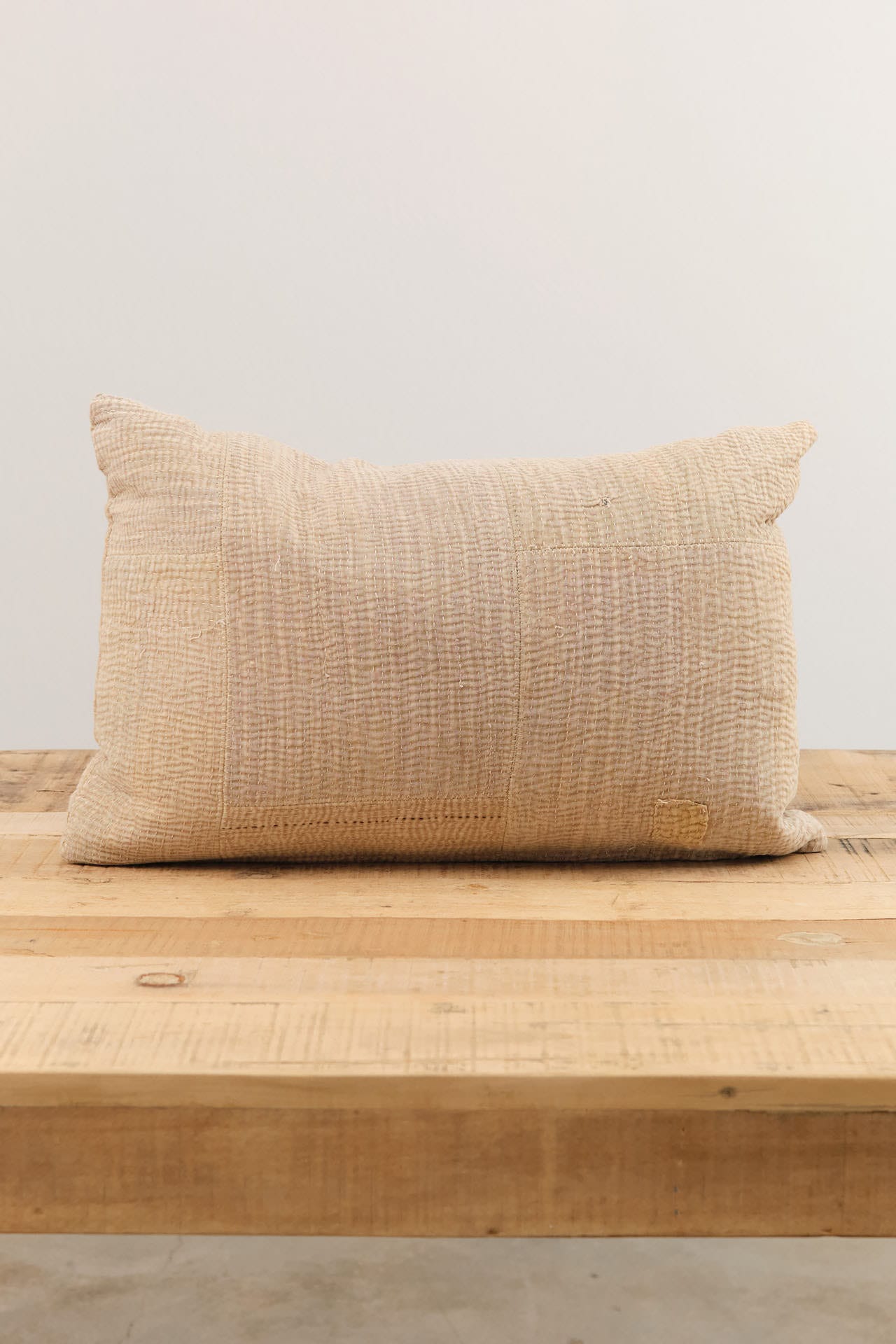 Aloka Home Pillows Wheat Mosaic Pillow #4 Repurposed Textile / 14" L X 20" W