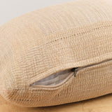 Aloka Home Pillows Wheat Mosaic Pillow #4 Repurposed Textile / 14" L X 20" W