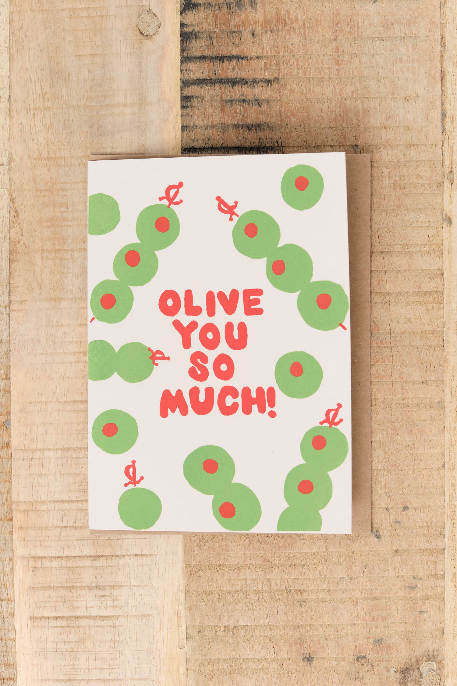 Alphabet Studios Craft Stationery Olive You Greeting Card