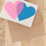 Two Hearts Greeting Card by Alphabet Studios