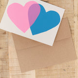 Two Hearts Greeting Card by Alphabet Studios