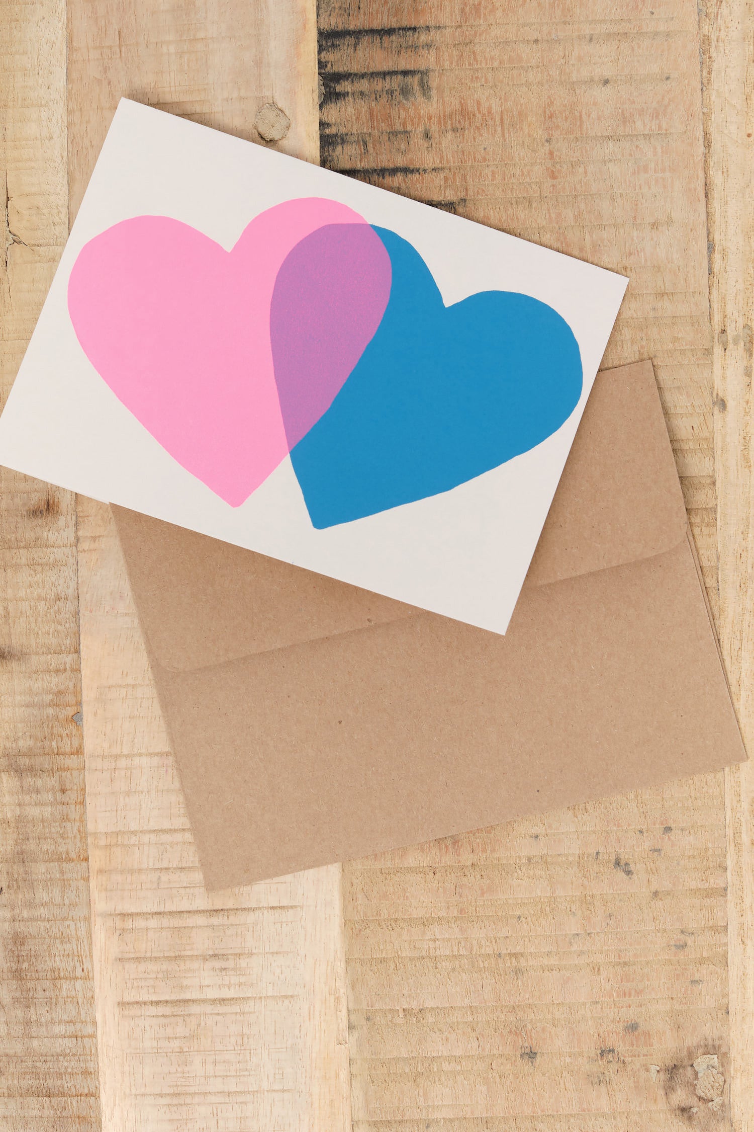 Two Hearts Greeting Card by Alphabet Studios