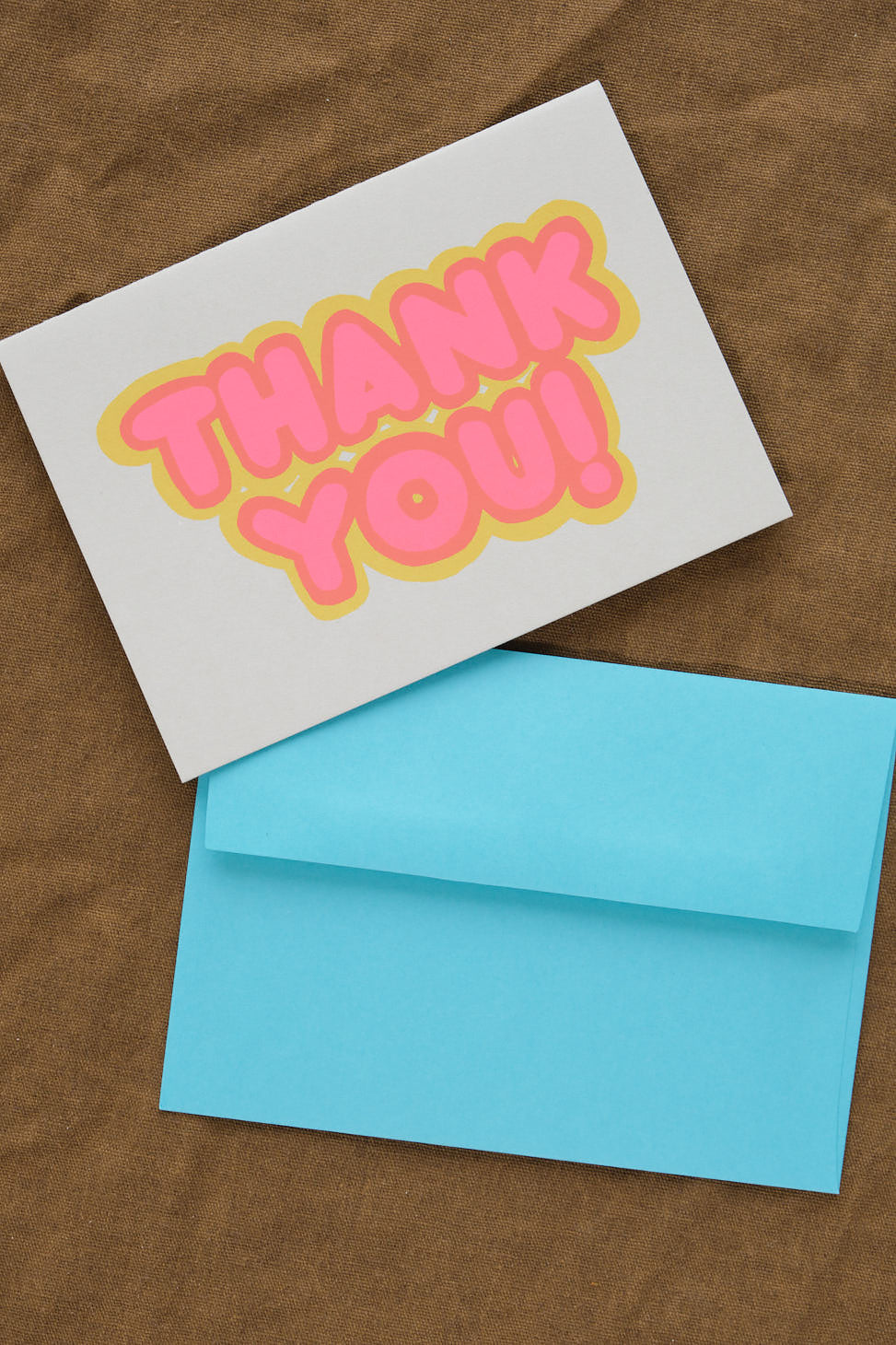 Thank You Shadow Greeting Card with envelope