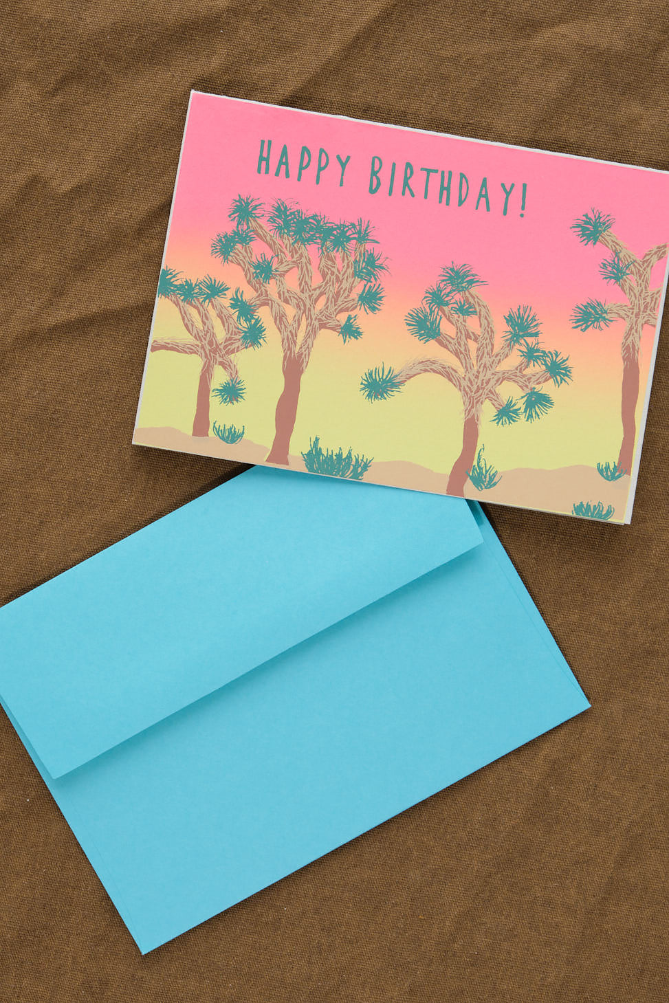 Joshua Tree Birthday Greeting Card with envelope