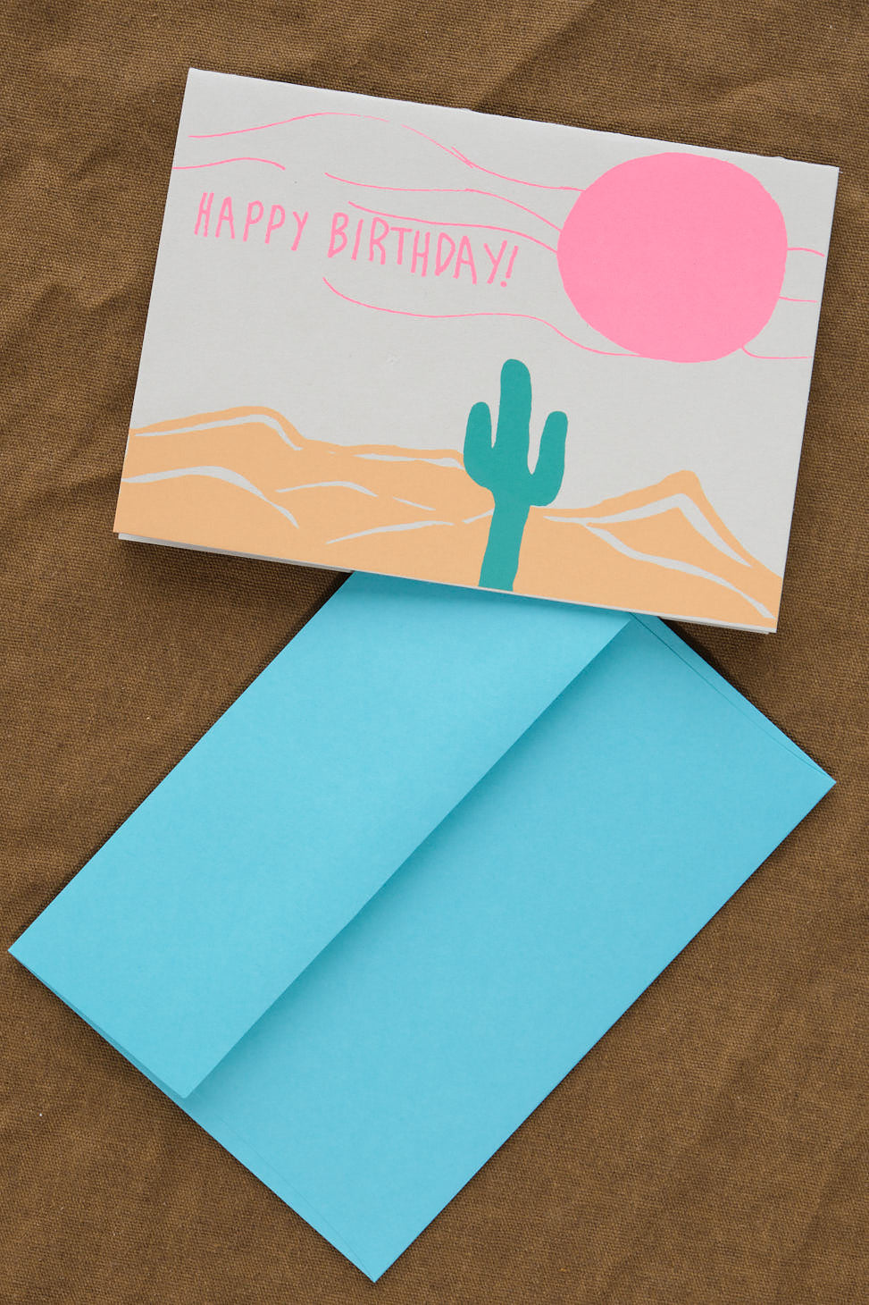 Happy Birthday Desert Greeting Card with envelope