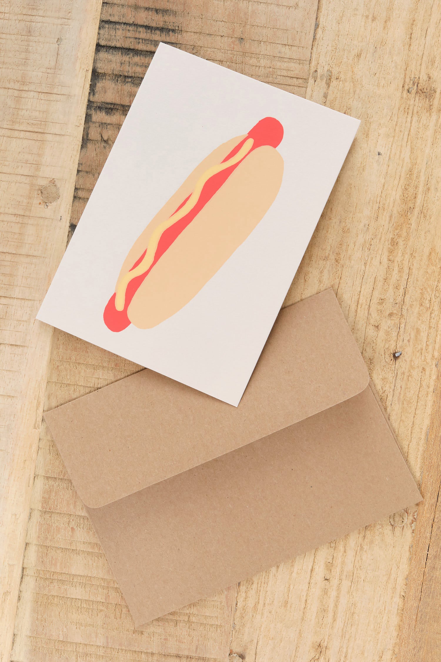 Hot Dog Greeting Card by Alphabet Studios