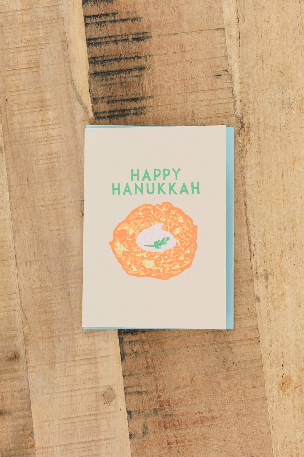 Alphabet Studios Craft Stationery Hanukkah Latke Greeting Card