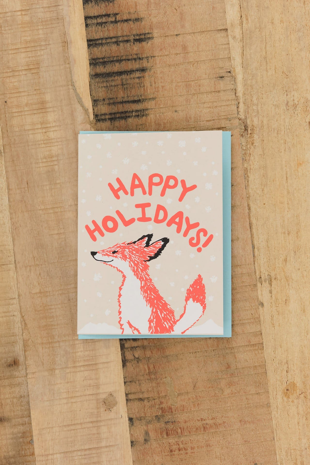 Alphabet Studios Craft Stationery Happy Holidays Fox Greeting Card