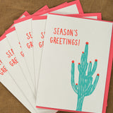 Holiday Cactus Seasons Greetings Card Box of 6 