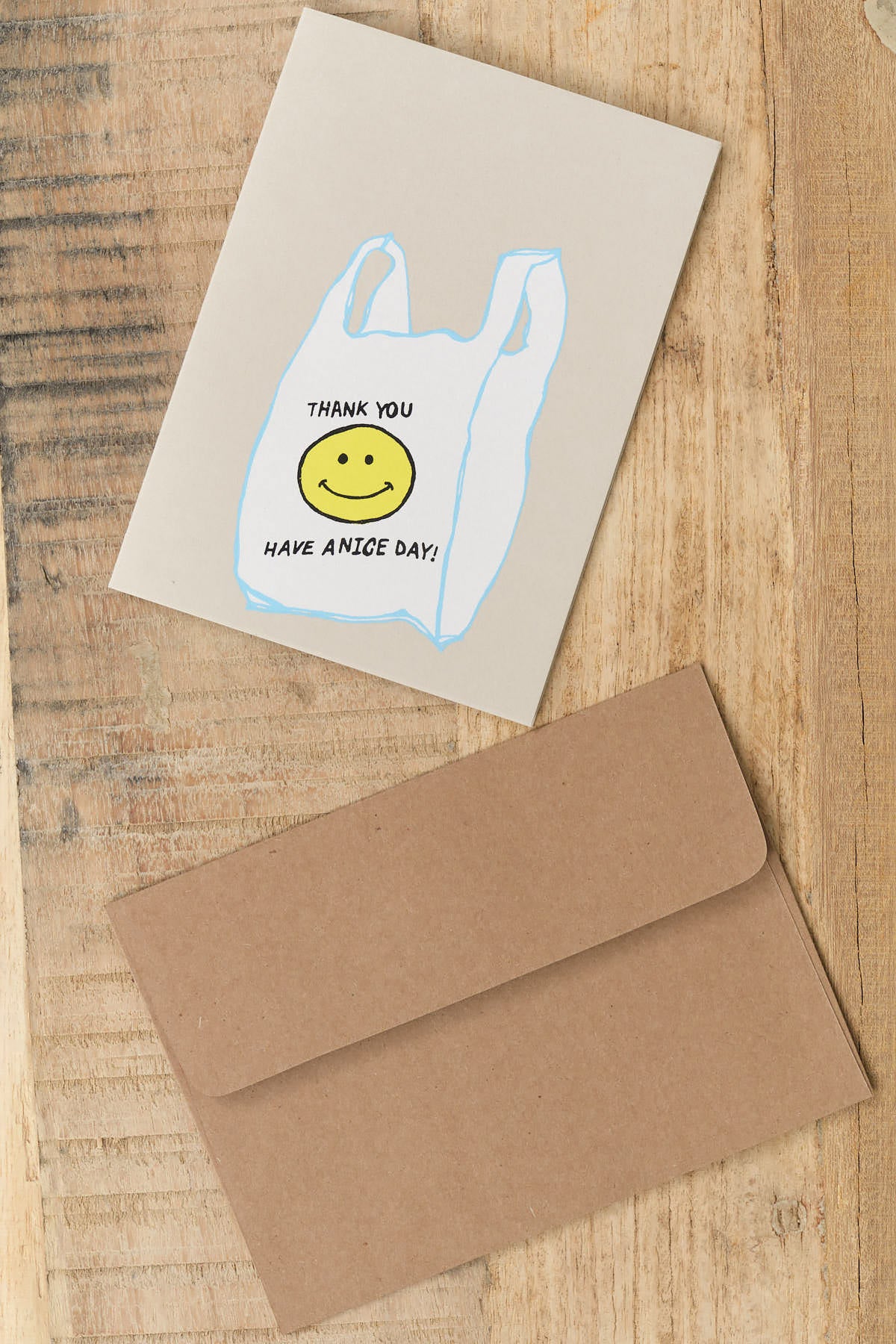 Thank You Bag Greeting Card by Alphabet Studios