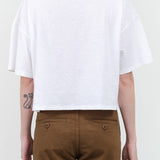 Oversized Short Sleeve Adore Tee in Bright White by Amo Denim Designer Brand