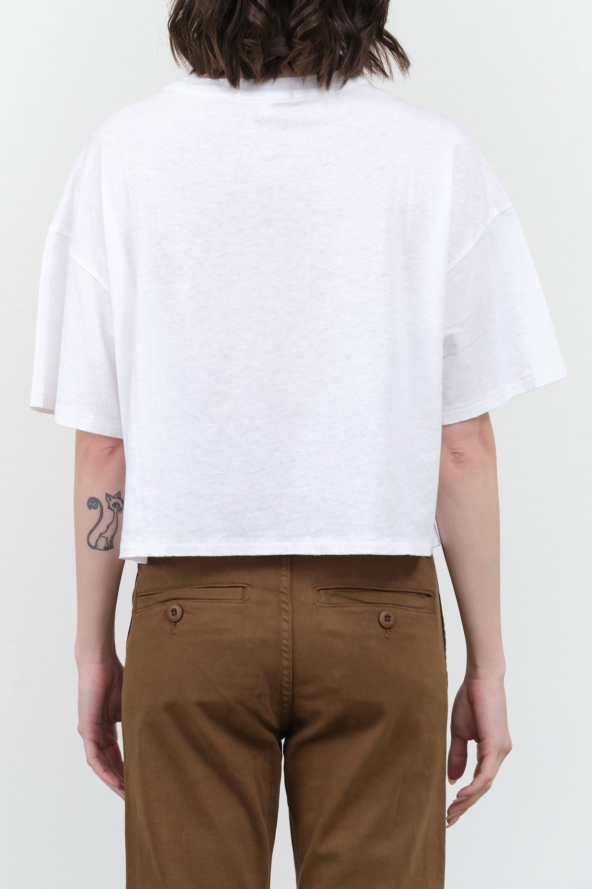 Oversized Short Sleeve Adore Tee in Bright White by Amo Denim Designer Brand