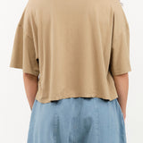 Short Sleeve Adore Tee in Sand Tan by Amo Denim Designer Brand