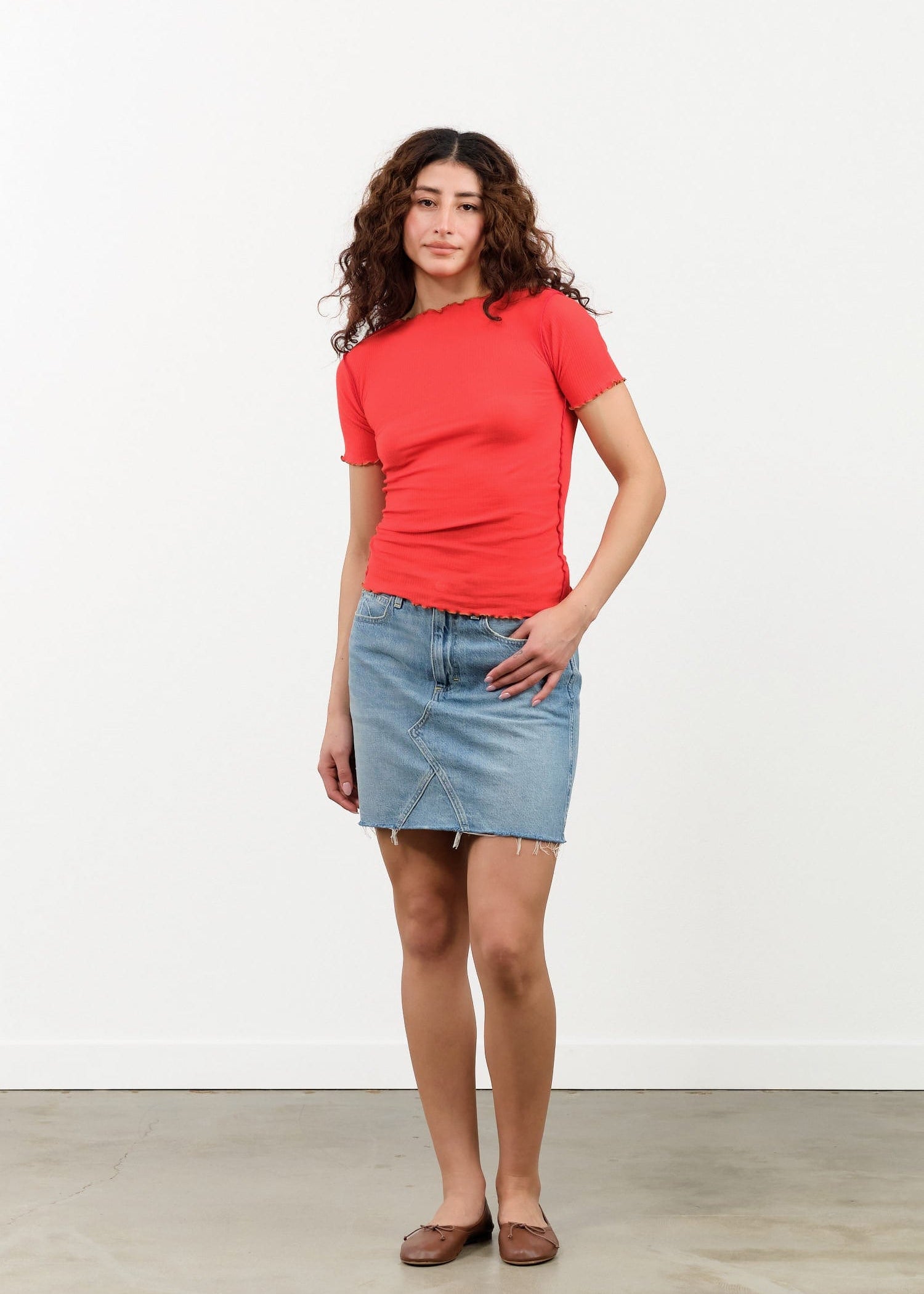 Amo Denim Apparel Womens Denim Alexis Skirt Sweetheart / 23