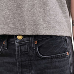 Amo Denim Apparel Womens Tees Babe Tee in Heather Grey