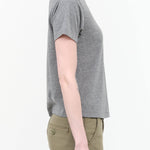 Side view of Classic Tee in Heather Grey