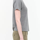 Side view of Classic Tee in Heather Grey