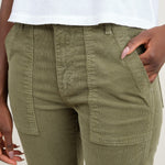 Front detailing on Corduroy Easy Army Trouser