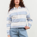 Amo Denim Crop Annie Rugby in Sky