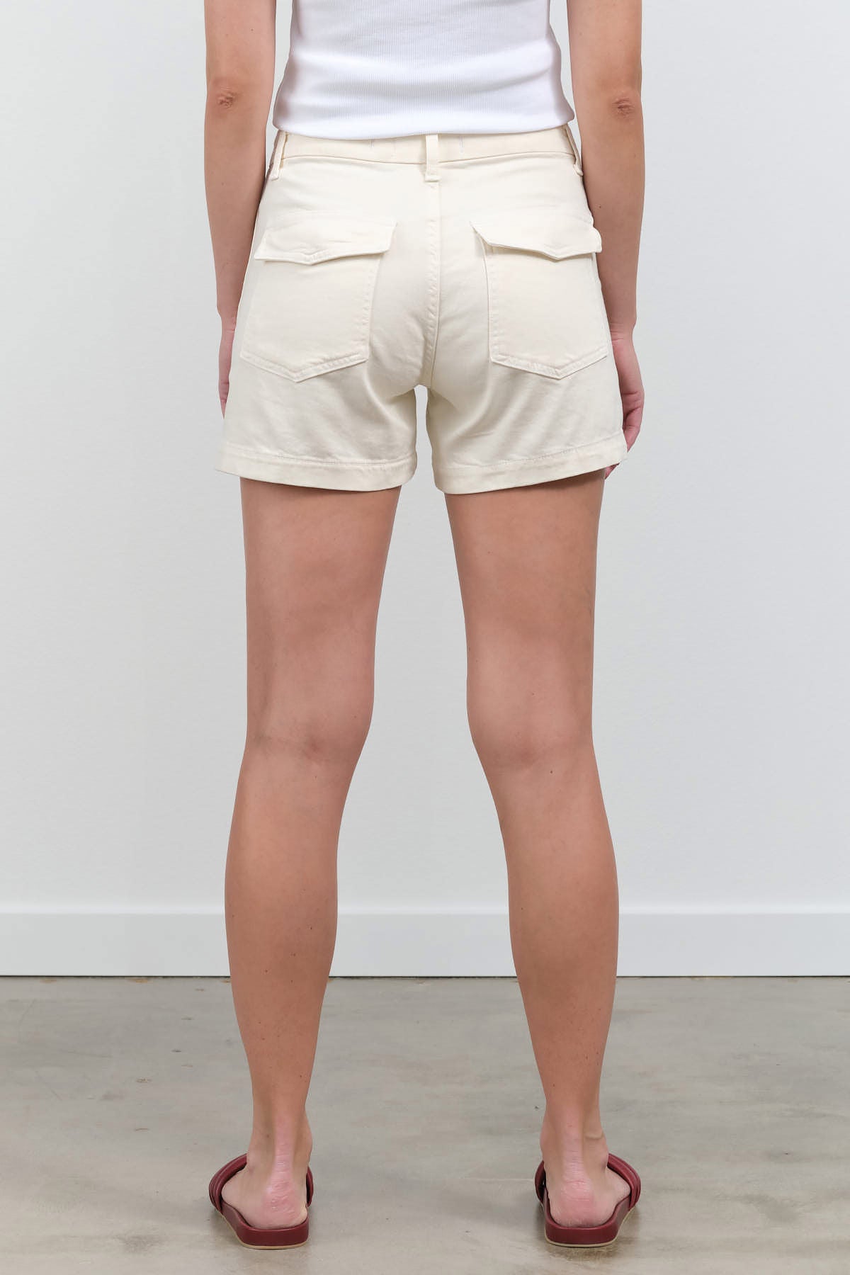 Back view of Easy Army Short in Bone
