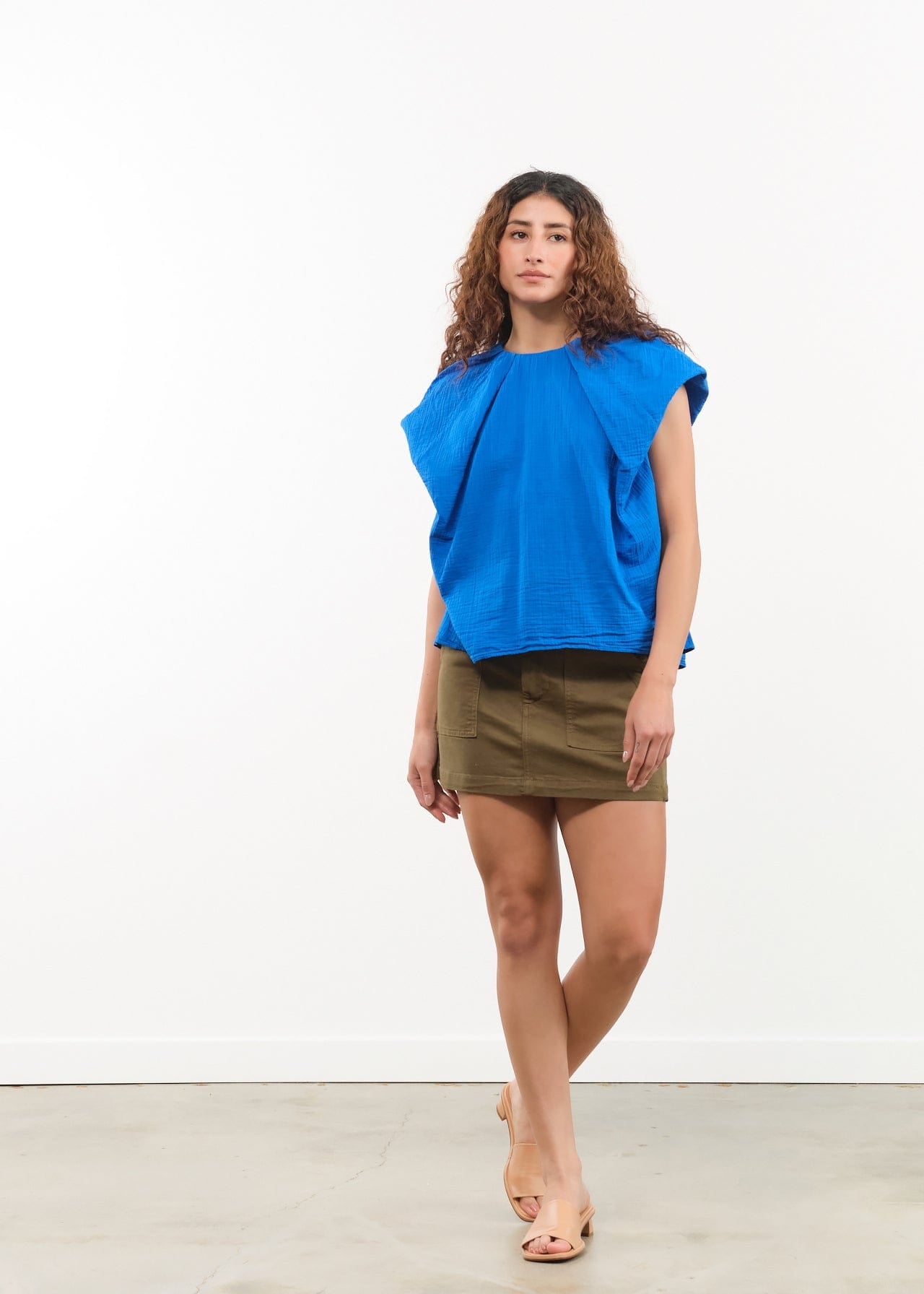 Amo Denim Apparel Womens Skirts Easy Slouch Skirt Reseda / 24